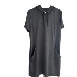 Black Mountain Women's Hoodie Shirt Dress with Pockets Charcoal Grey - XL